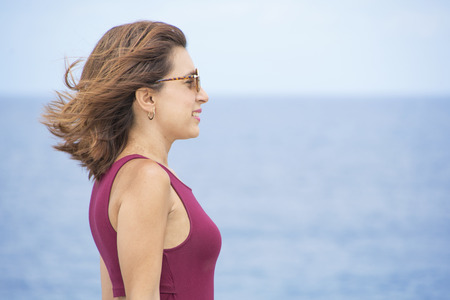 Enjoying your free time on the coast.の写真素材