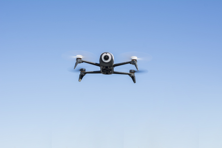 Drone, unmanned aerial vehicle. With built-in video camera.の写真素材