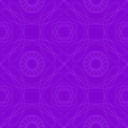 Green simple vintage geometric background, smooth forms ornament repeat pattern.のイラスト素材