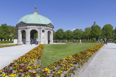 Garden located in the city of Munichのeditorial素材