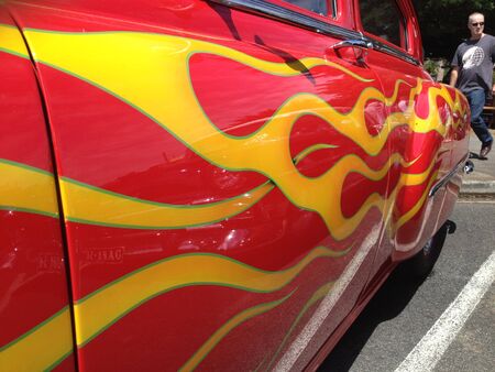 red and yellow flamesの写真素材