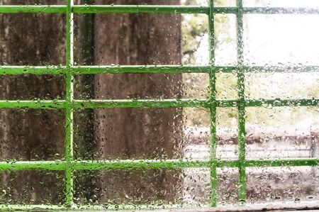water drops on glass