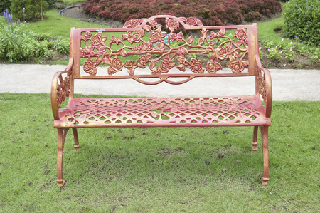 chair in parkの写真素材