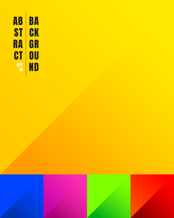 Set of colorful paper cut yellow, blue, pink, green, red color background and shadow with place for Your text. You can use for banner web, cover, poster, brochure flyer, leaflet, etc. Vector illustrationのイラスト素材