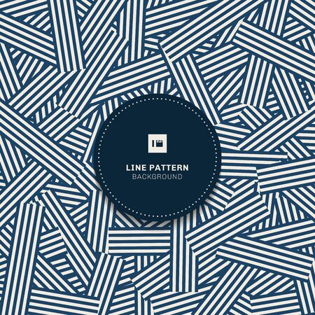 Abstract striped lattice blue geometric pattern with lines background and texture modern style. Vector illustratioのイラスト素材