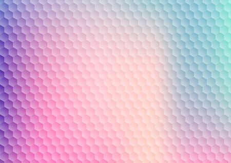 Abstract gradient vibrant color hexagon pattern background and texture. Modern colorful geometric honeycomb. Vector illustrationのイラスト素材