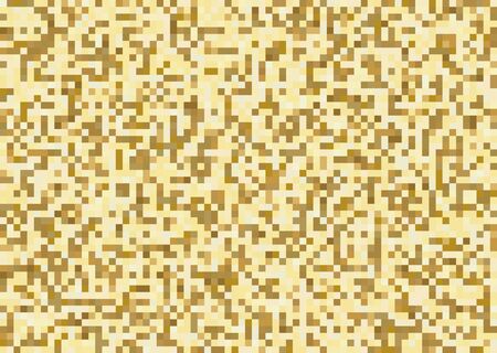 Gold square pixel mosaic pattern background and texture. Luxury style. Vector illustrationのイラスト素材