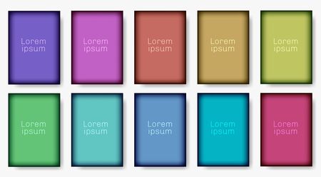 Set of template cover brochure gradient color background minimal style. Vector illustrationのイラスト素材