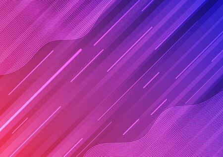 Abstract modern colorful blue pink gradient wave line and stripes background texture. You can use for brochures, flyers, poster, business card, branding, banner web, etc. Vector illustrationのイラスト素材