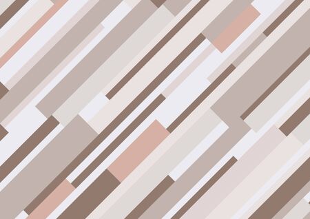 Abstract geometric diagonal rectangle stripes pattern brown color tone background and texture. Vector illustrationのイラスト素材