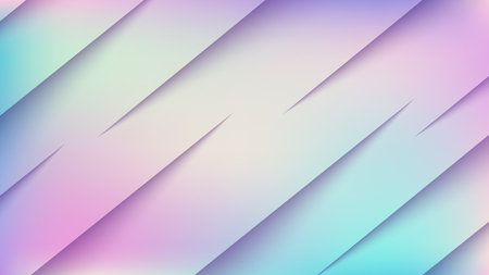 Abstract holograpic color blurred background diagonal lines paper cut. Modern minimal background. Vector illustrationのイラスト素材