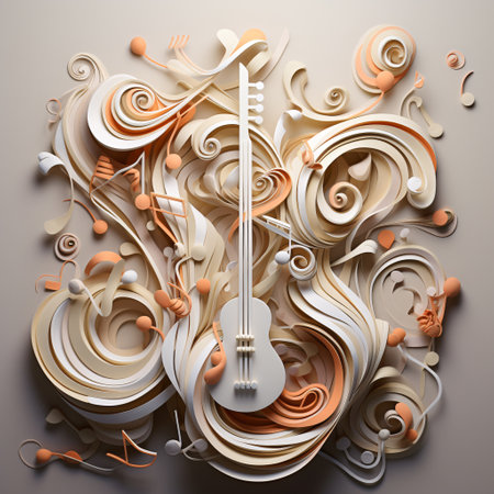 3D clay music note illustration is the perfect addition to any home or office. It is creative, modern, and colorful. Generative AIの素材