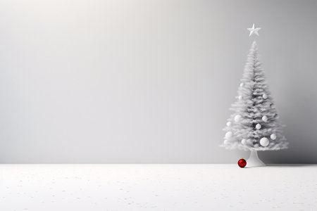 Celebrate the holiday season with this minimalist Christmas tree background. This festive and decorative concept is perfect for your Christmas cards, invitations, and website. Generative AIの素材