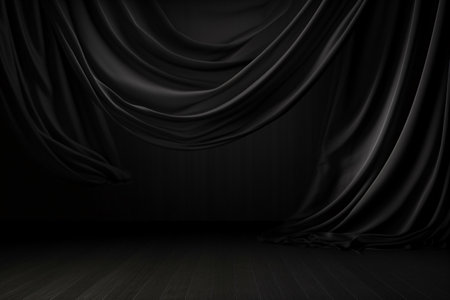 black luxury fabric background texture. Perfect for fashion, design, photography, art, and creative projects. Generative AIの素材