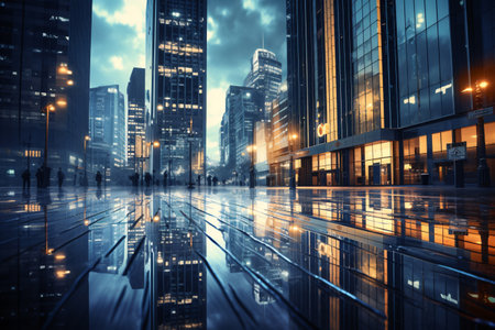 a financial city tower background is perfect for any business or corporate project. Generative AIの素材