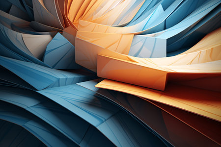 This modern digital abstract geometric 3D cube background is perfect for a variety of uses, including technology, design, and art. The vibrant colors and dynamic composition. Generative AIの素材