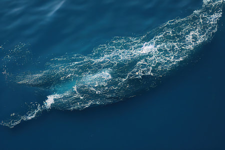 An abstraction of ocean and sky with blurred camera motionの写真素材