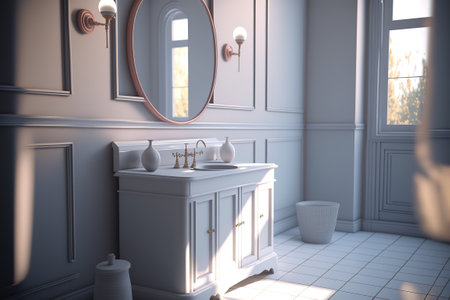 architectural visualization of bathroom.の写真素材