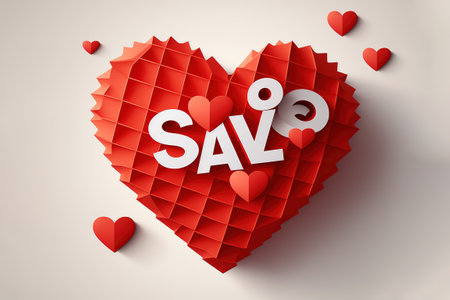 Valentines day sale vector banner. valentines day shopping promotion stock illustration Valentine's Day - Holiday, Love - Emotion, Three Dimensional, Heart Shape, Sale.の写真素材