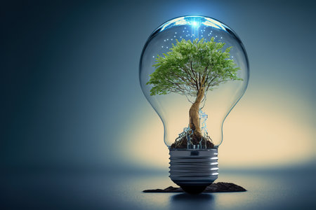 Bright idea for business growth.の写真素材