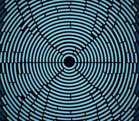 abstract blue background with concentric circles in the form of spirals