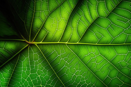 Green leaf background close up view. Nature foliage abstract of leave texture for showing concept of...