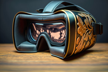 A virtual reality headset.の写真素材