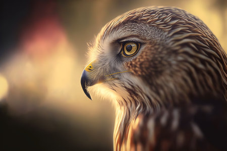 Close up of a red-tailed hawk (Buteo jamaicensis)