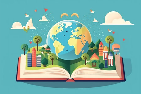 World book day. International literacy day.の素材