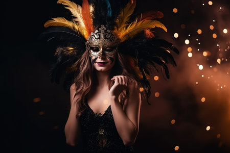 Mardi Gras Carnival Celebration. Generative Ai.の素材