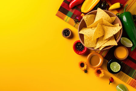 Mexican Independence. Cinco de mayo. Generative Ai.の素材