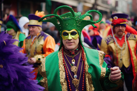 Mardi Gras Carnival Celebration. Generative Ai.の素材