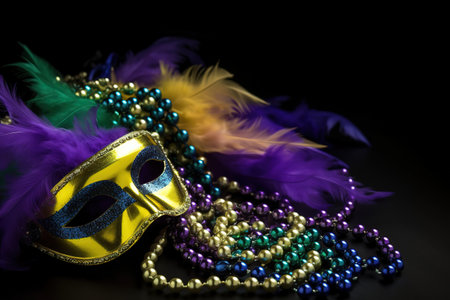 Mardi Gras Carnival Celebration. Generative Ai.の素材