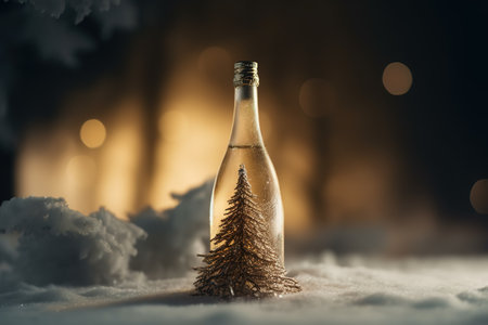 Merry Christmas and Happy New Year Celebration. Generative Aiの素材