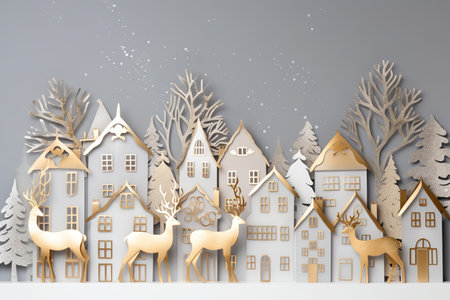 Merry Christmas and Happy New Year Celebration. Generative Aiの素材