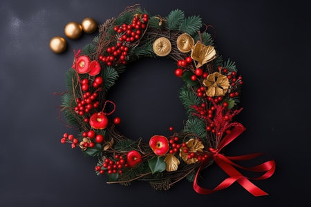 Merry Christmas and Happy New Year Celebration. Generative Aiの素材