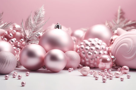 Merry Christmas and Happy New Year Celebration. Generative Aiの素材