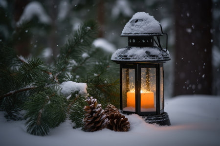 Merry Christmas and Happy New Year Celebration. Generative Aiの素材