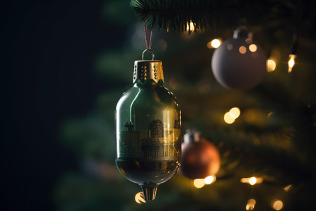 Merry Christmas and Happy New Year Celebration. Generative Aiの素材