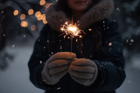 Merry Christmas and Happy New Year Celebration. Generative Aiの素材