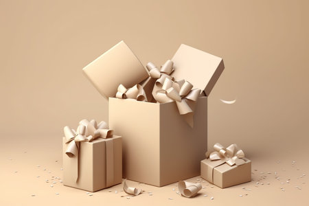 Merry Christmas and Happy New Year Celebration. Generative Aiの素材