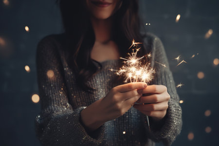 Merry Christmas and Happy New Year Celebration. Generative Aiの素材