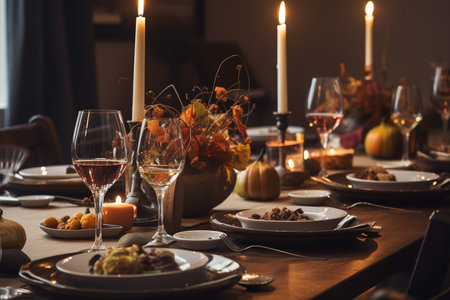 Happy Thanksgiving. Thanksgiving Food. Thanksgiving Concept.の素材