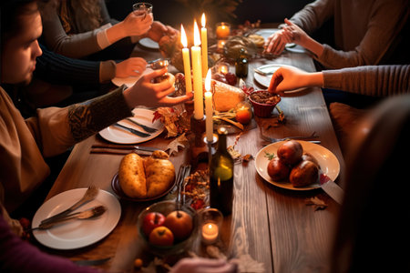 Happy Thanksgiving. Thanksgiving Food. Thanksgiving Concept.の素材