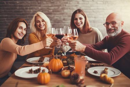Happy Thanksgiving. Thanksgiving Food. Thanksgiving Concept.の素材