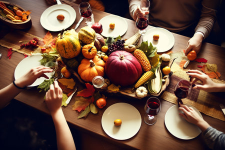 Happy Thanksgiving. Thanksgiving Food. Thanksgiving Concept.の素材