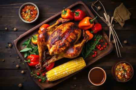 Happy Thanksgiving. Thanksgiving Food. Thanksgiving Concept.の素材