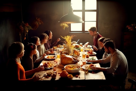 Happy Thanksgiving. Thanksgiving Food. Thanksgiving Concept.の素材