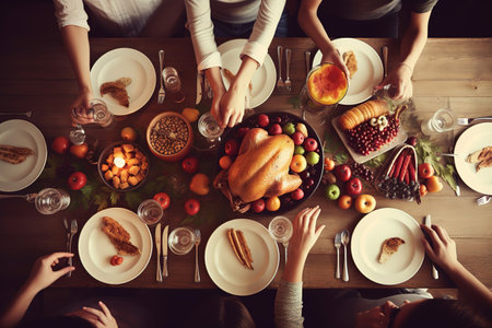 Happy Thanksgiving. Thanksgiving Food. Thanksgiving Concept.の素材