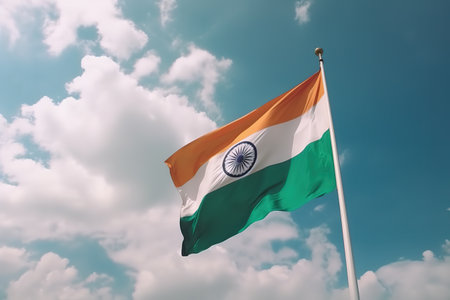 Celebrating Indian Independence Day. Generative Aiの素材